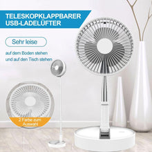 Laden Sie das Bild in den Galerie-Viewer, Teleskopklappbarer USB-Ladelüfter